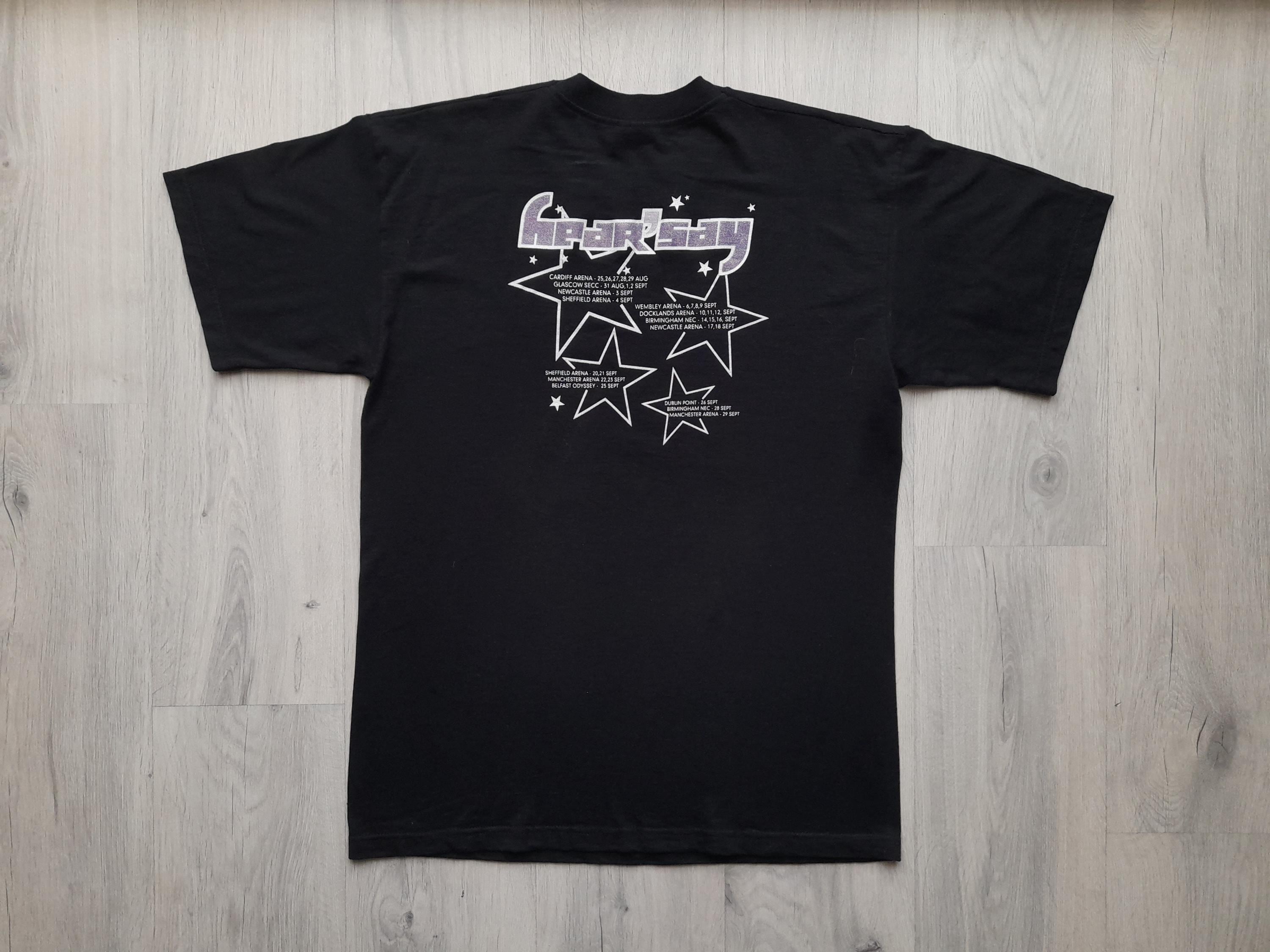 Vintage 2001 Hear'say Tour T-shirt Pop Stars Album British Pop