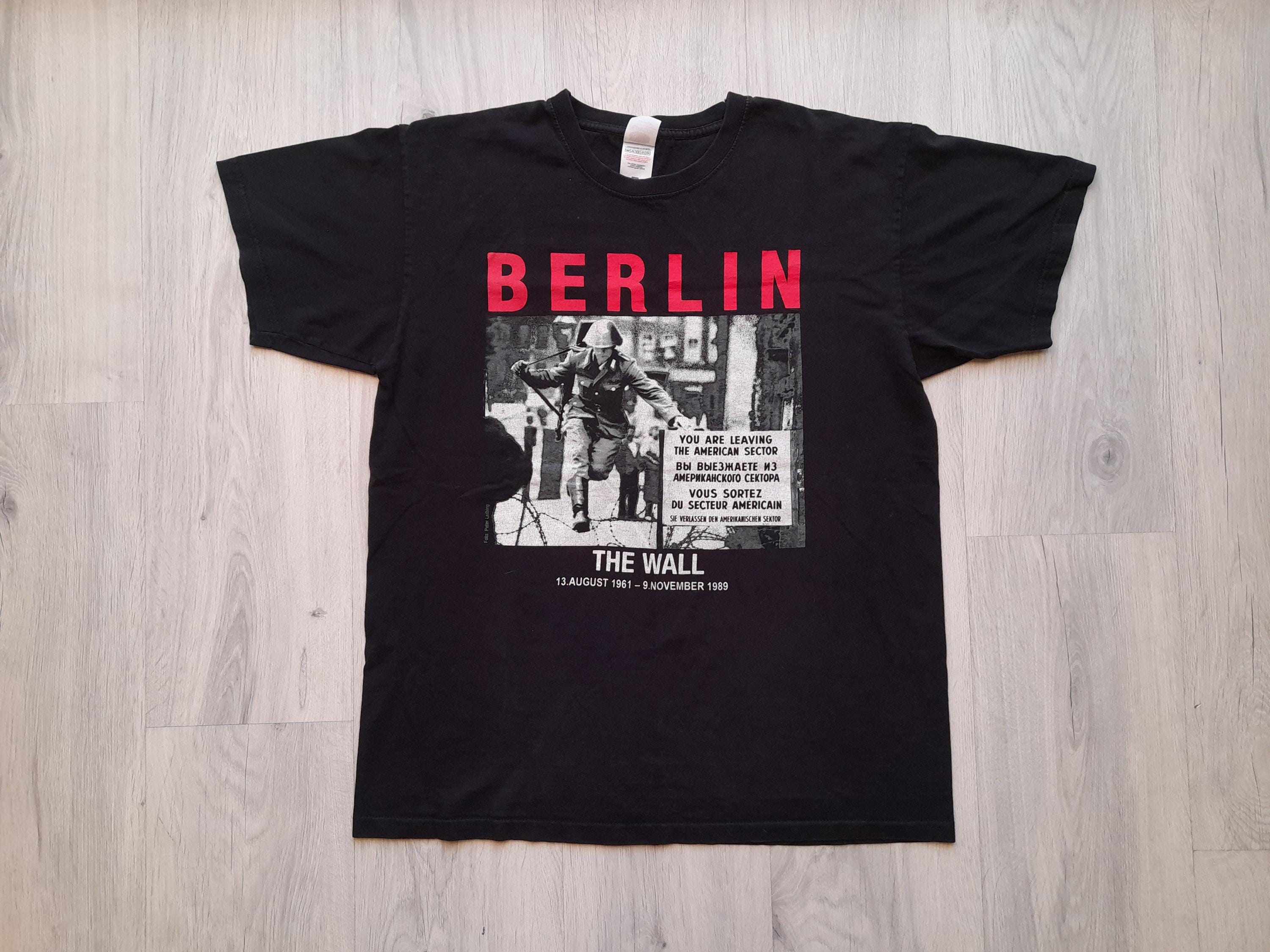 Berlin the Wall 1961-1989 Black T-shirt Size Large ,berlin Wall T 