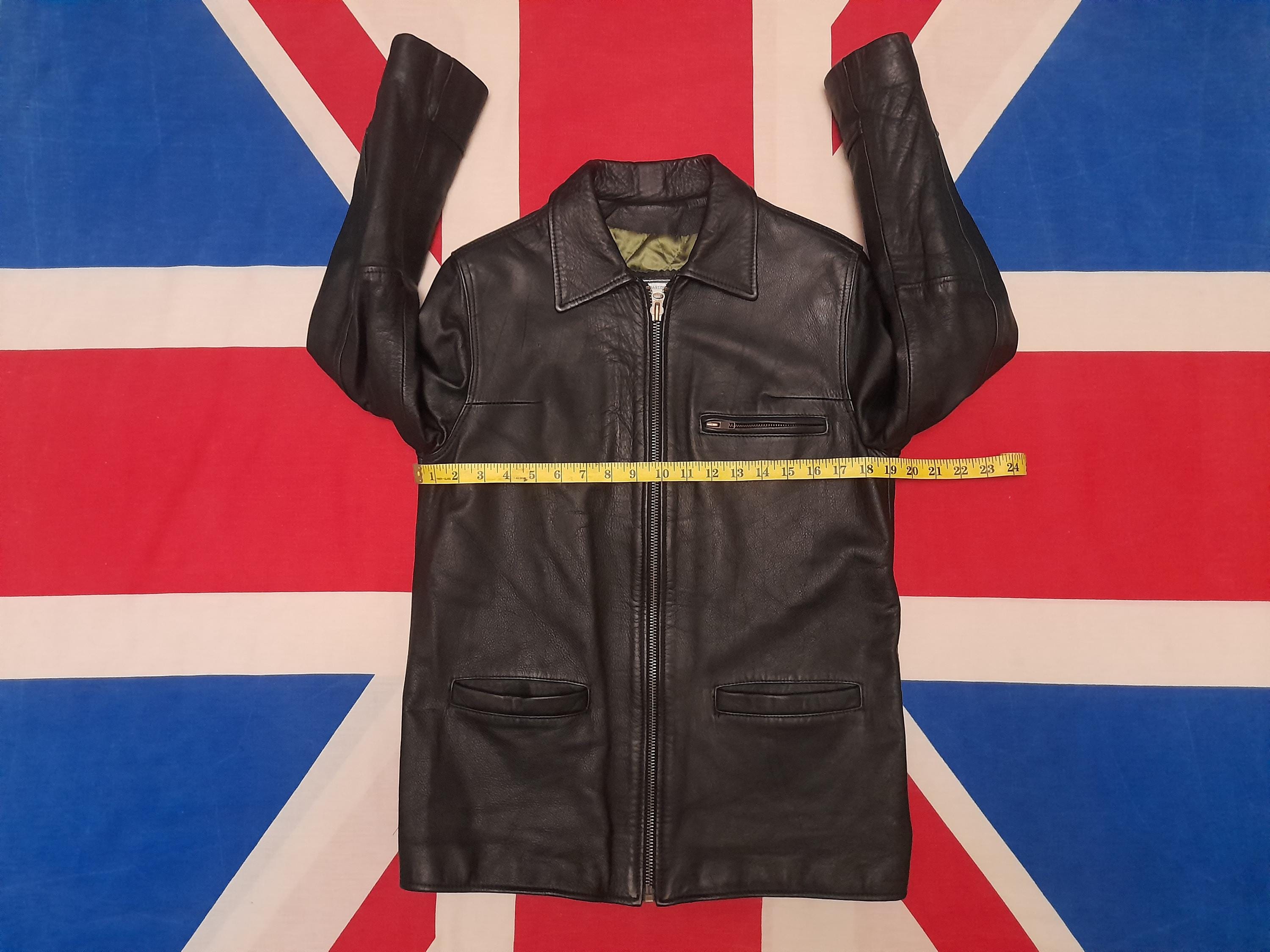 Vintage England Leather Wear Motorcycle Biker Jacket ,black