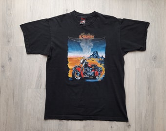ヴィンテージ 90 年代 インディアン モーターサイクル T シャツ、XL