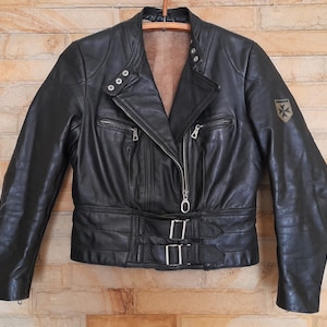 Veste en cuir d'hiver HARRO Sherpa pour femme, Cafe Racer, veste en cuir de course pour femme, veste isolante en cuir véritable, veste en cuir HARRO