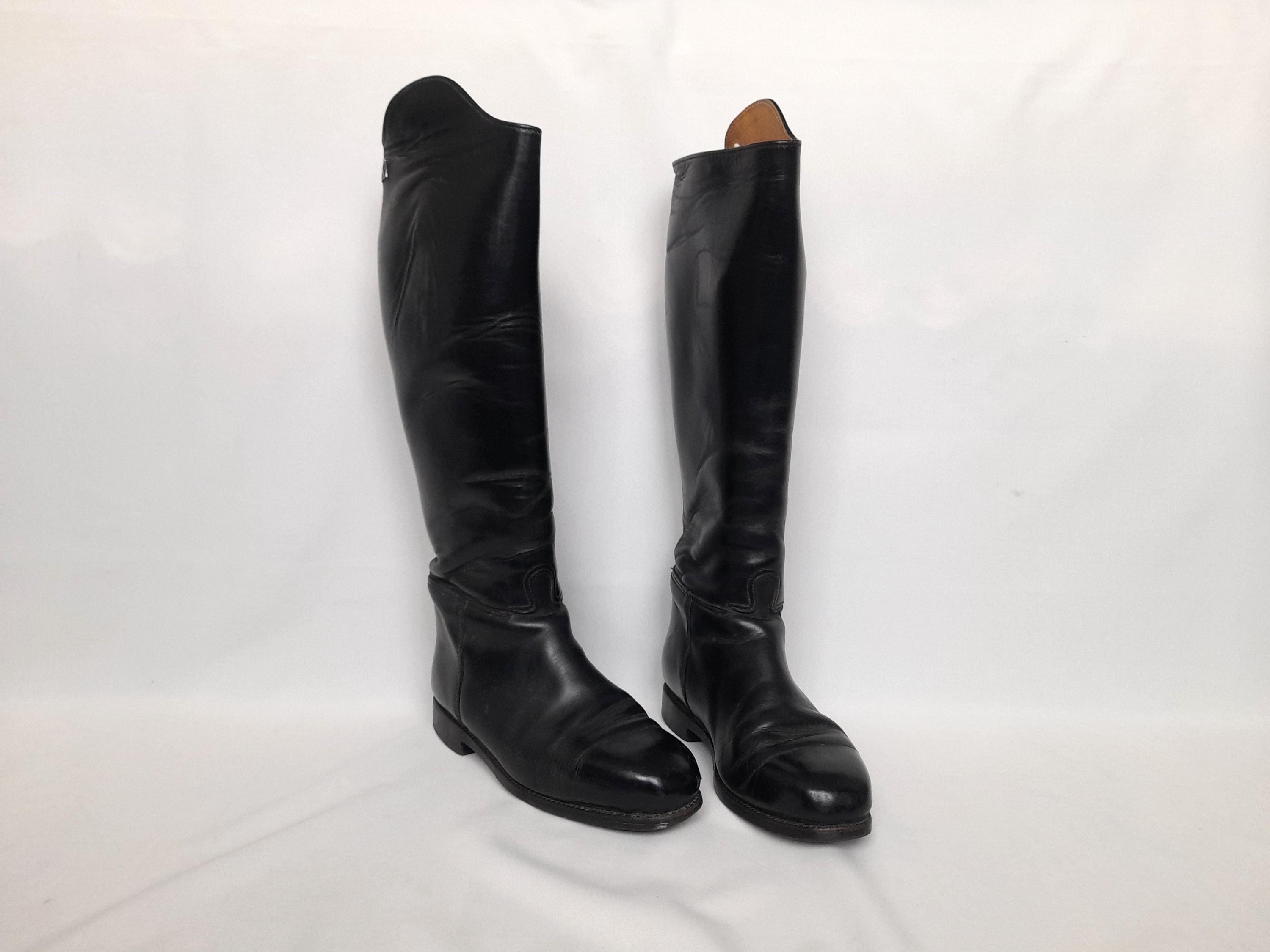 Vintage 80s Military Leather Boots Veltheim Mountaineering Swiss | Size 8 (26cm) Minerva Vintage 80s Swiss Army Mountain Combat Boots Mens Sz  main image 2