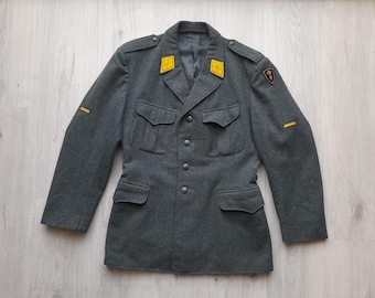 Chaqueta de traje del ejército suizo, talla M, chaqueta del ejército suizo de los años 90, chaqueta de uniforme original del ejército suizo, chaqueta del ejército suizo, chaqueta militar médica