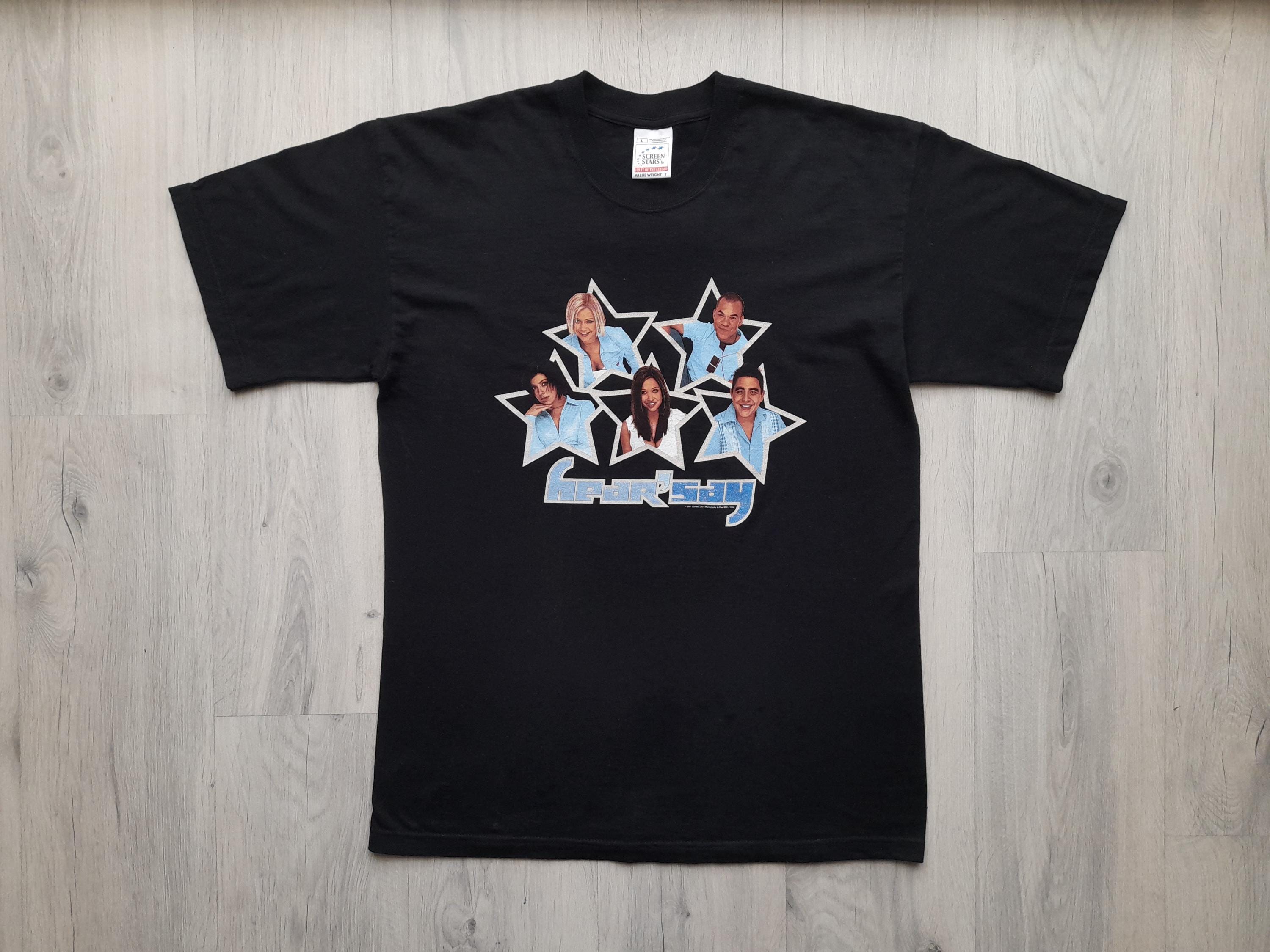 Vintage 2001 Hear'say Tour T-shirt Pop Stars Album British Pop