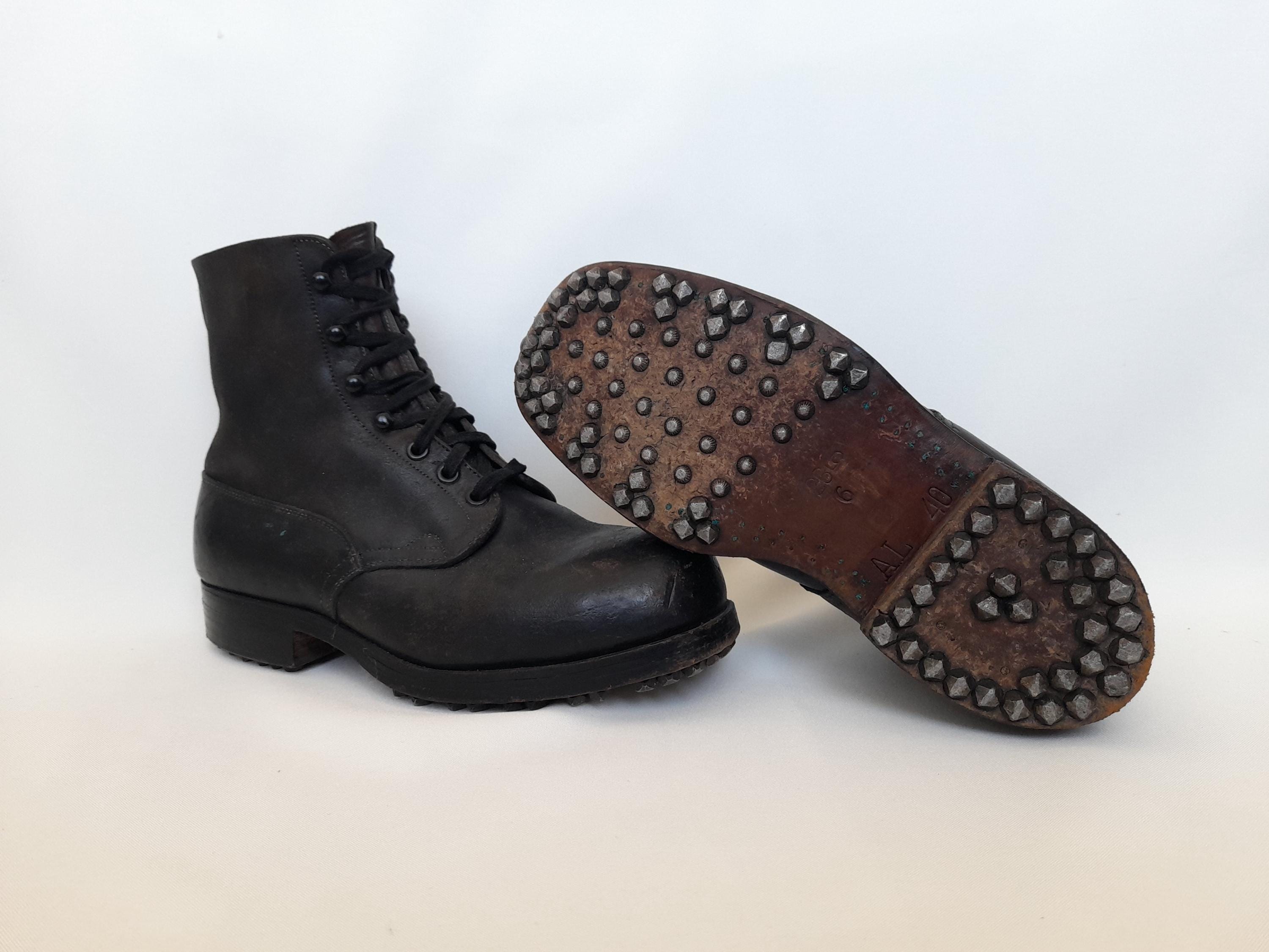 Vintage 1964 Tricouni Climbing Boots tricouni Nail Real Leather Boots Vintage 1964 Tricouni Climbing Boots tricouni Nail Real Leather Boots