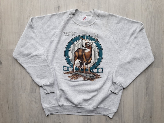 Vintage 80s Brown County State Park Deer Sweatshirt (1989) Super Soft Sweatshirt , Sweatshirt ,Deer Sweatshirt ,Made in Usa,50/50 Sweatshirt