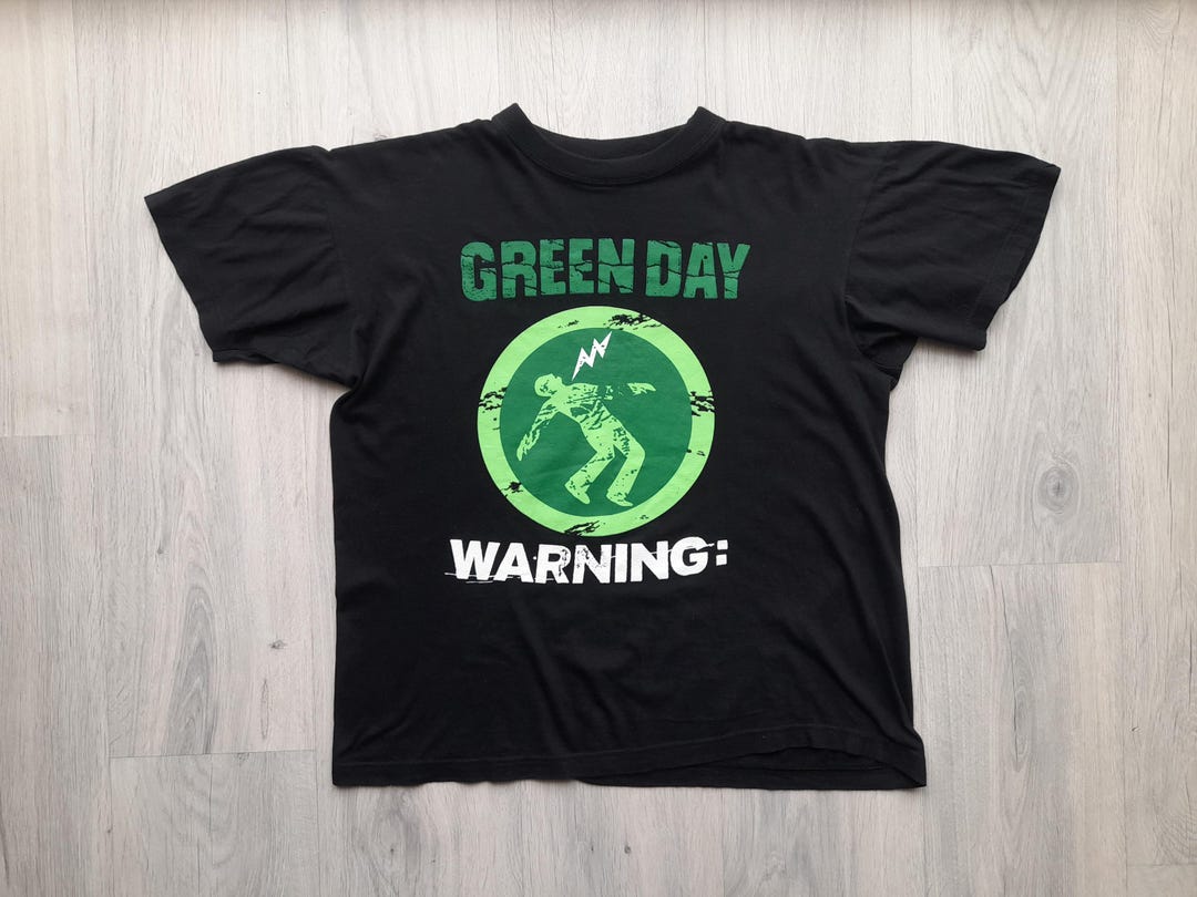 Vintage 2000s Green Day Warning Album T-shirt Womens L-xl,double