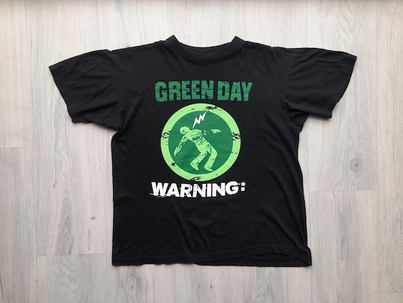 Vintage 2000s Green Day Warning Album T-shirt Womens L-xl,double