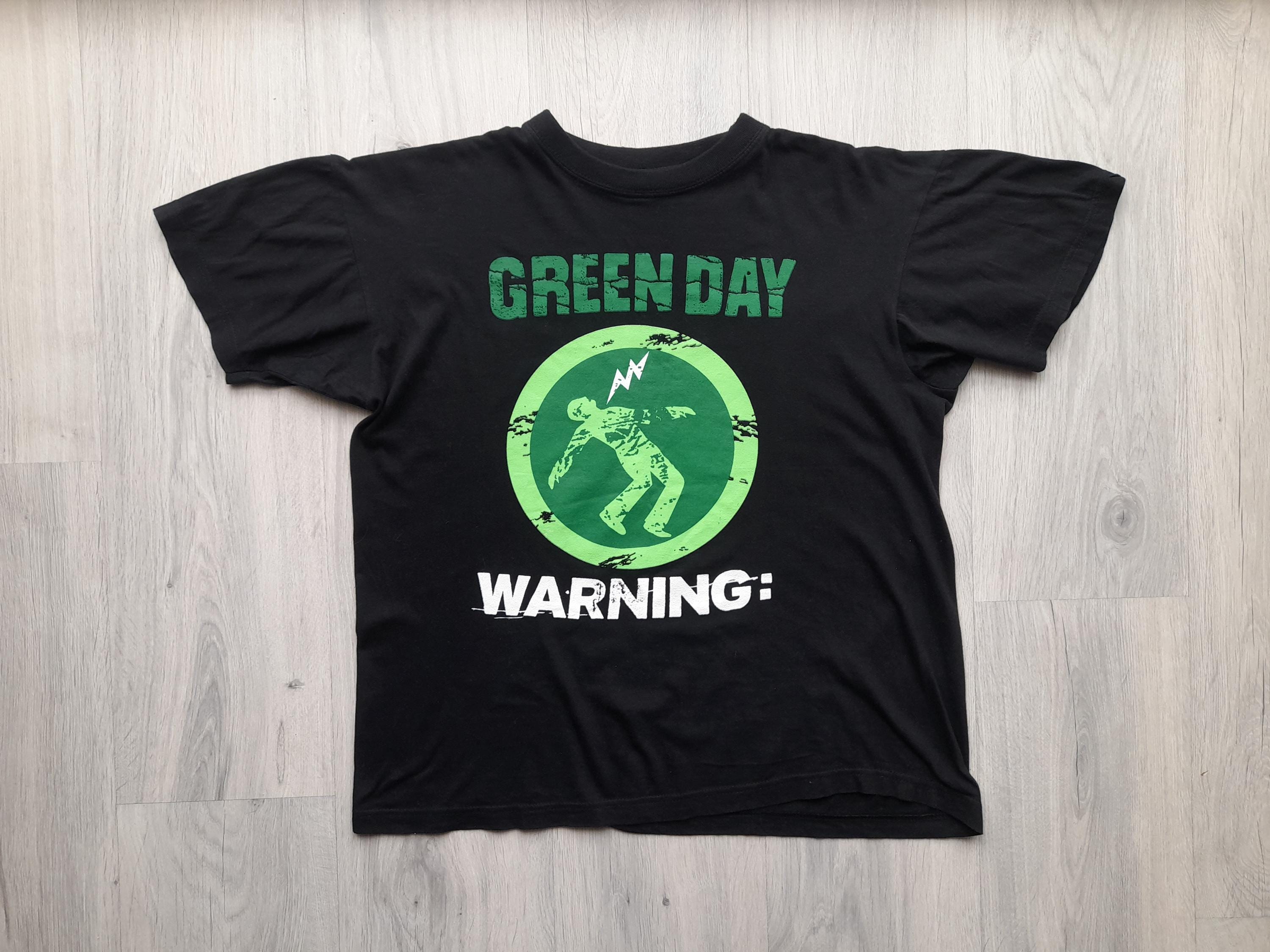 Vintage 2000s Green Day Warning Album T-shirt Womens L-xl,double