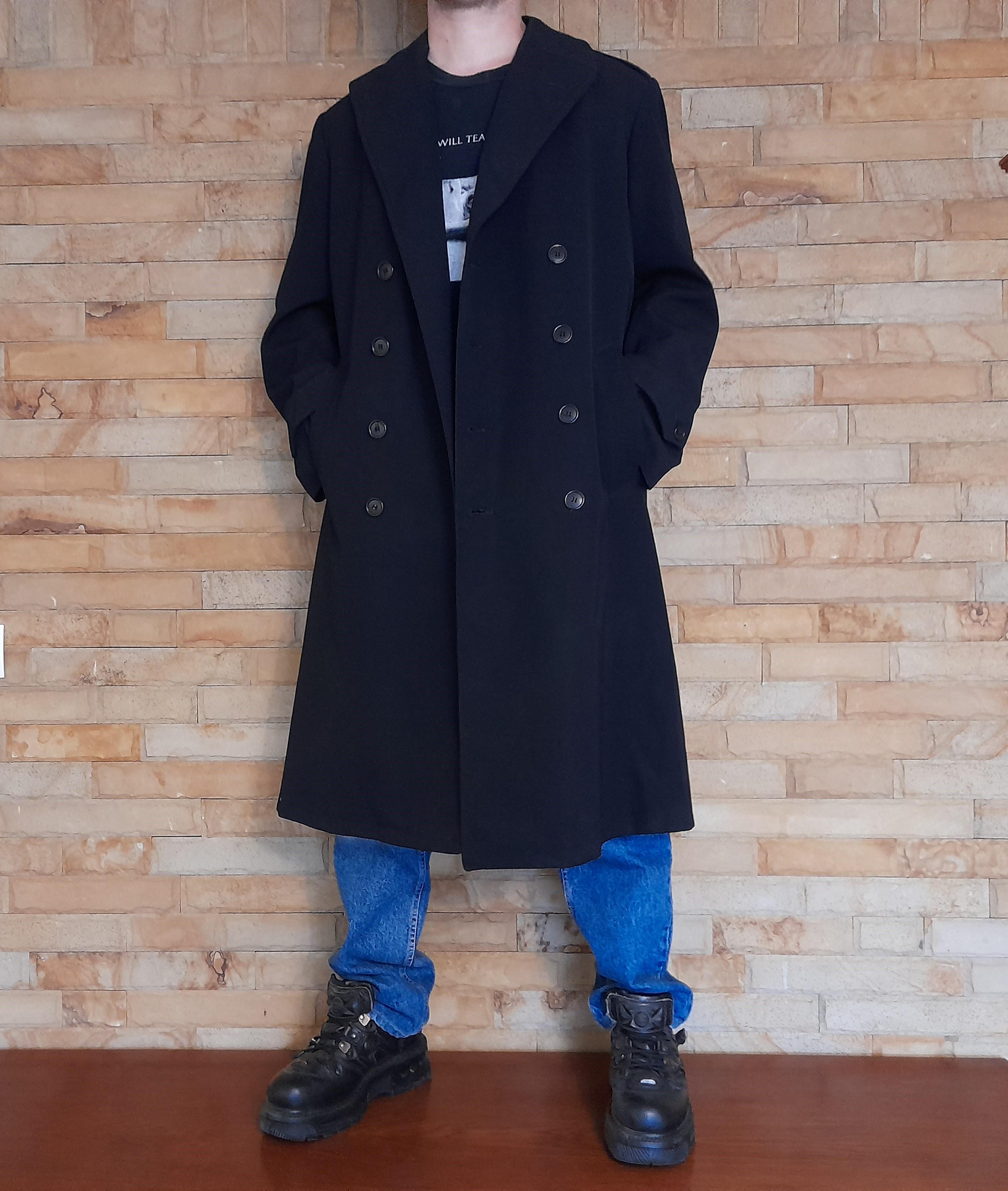 Vintage 80s Old School Gothic Over Coat , Full Length Trench Vintage 80s Old School Gothic Over Coat , Full Length Trench