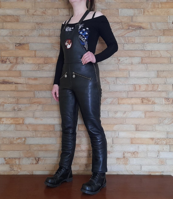 special vintage】leather overall Vintage Germot Moto Leather Overalls