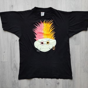 Troll トロール 80’s 90’s vintage tee Vintage 80s 90s Made in USA Treasure Trolls Cartoon T Shirt