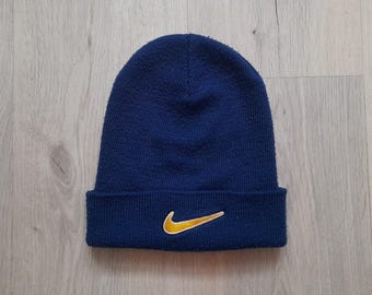 old Nike ボンボン ニット帽 cap y2k ビーニー 90s 美品】ナイキ ニット帽 90sビンテージ 台湾製 アダルトワン