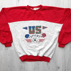 Vintage 70s 80s Sport USA Sweatshirt , US Sport Sweatshirt ,Adult Large ,Vintage jumper ,vintage pullover, Retro 70s-80s Sport Sweatshirt