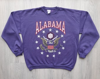 Vintage 70er-80er Jahre Alabama USA Sweatshirt, Alabama Adler Sweatshirt, Vintage Alabama USA Sweatshirt, 50/50 Alabama Souvenir weiches Sweatshirt