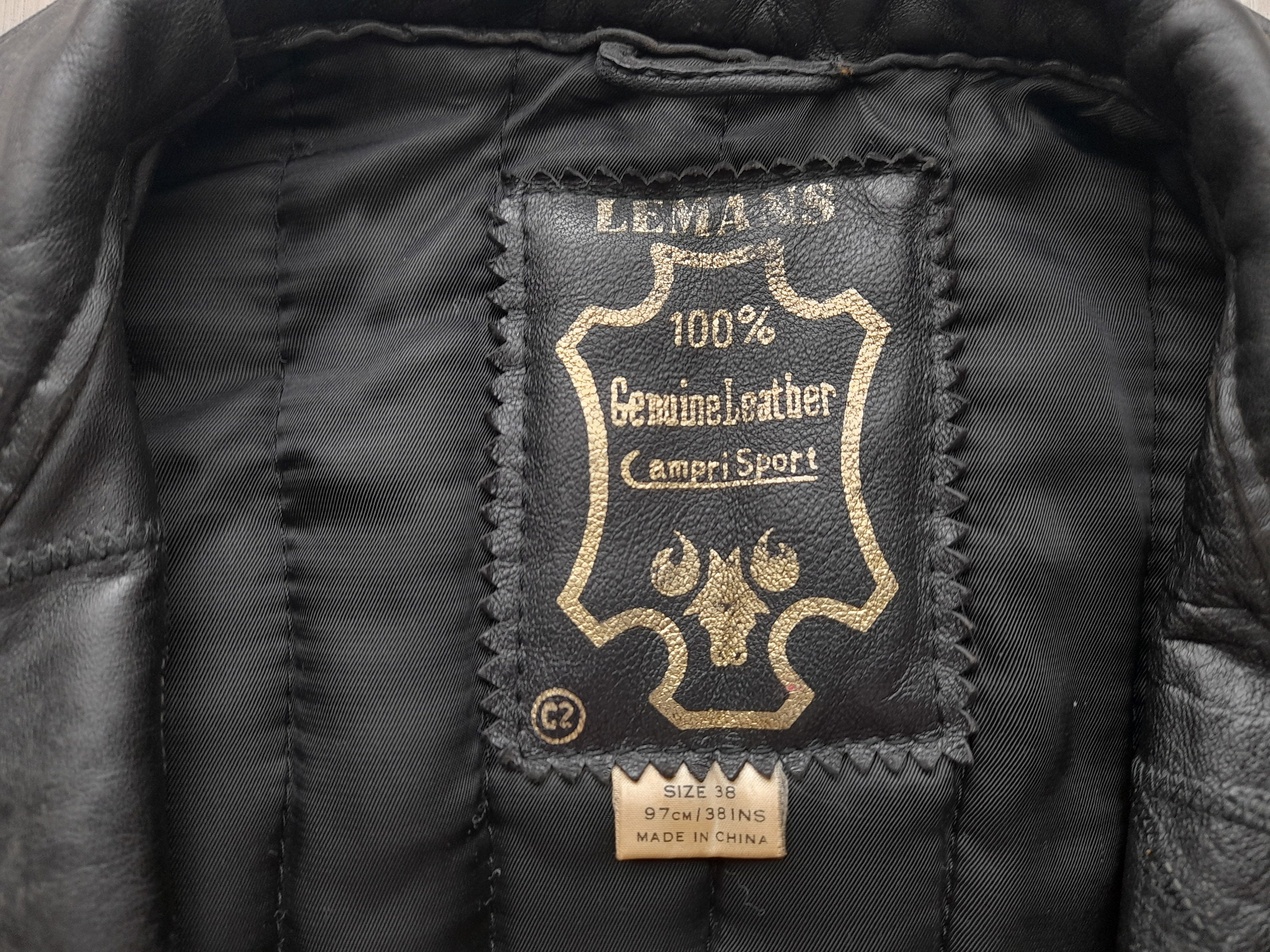 てなグッズや Patchwork Sport Campri 80s Vintage Leather Jacket Punk ジャケット・アウター