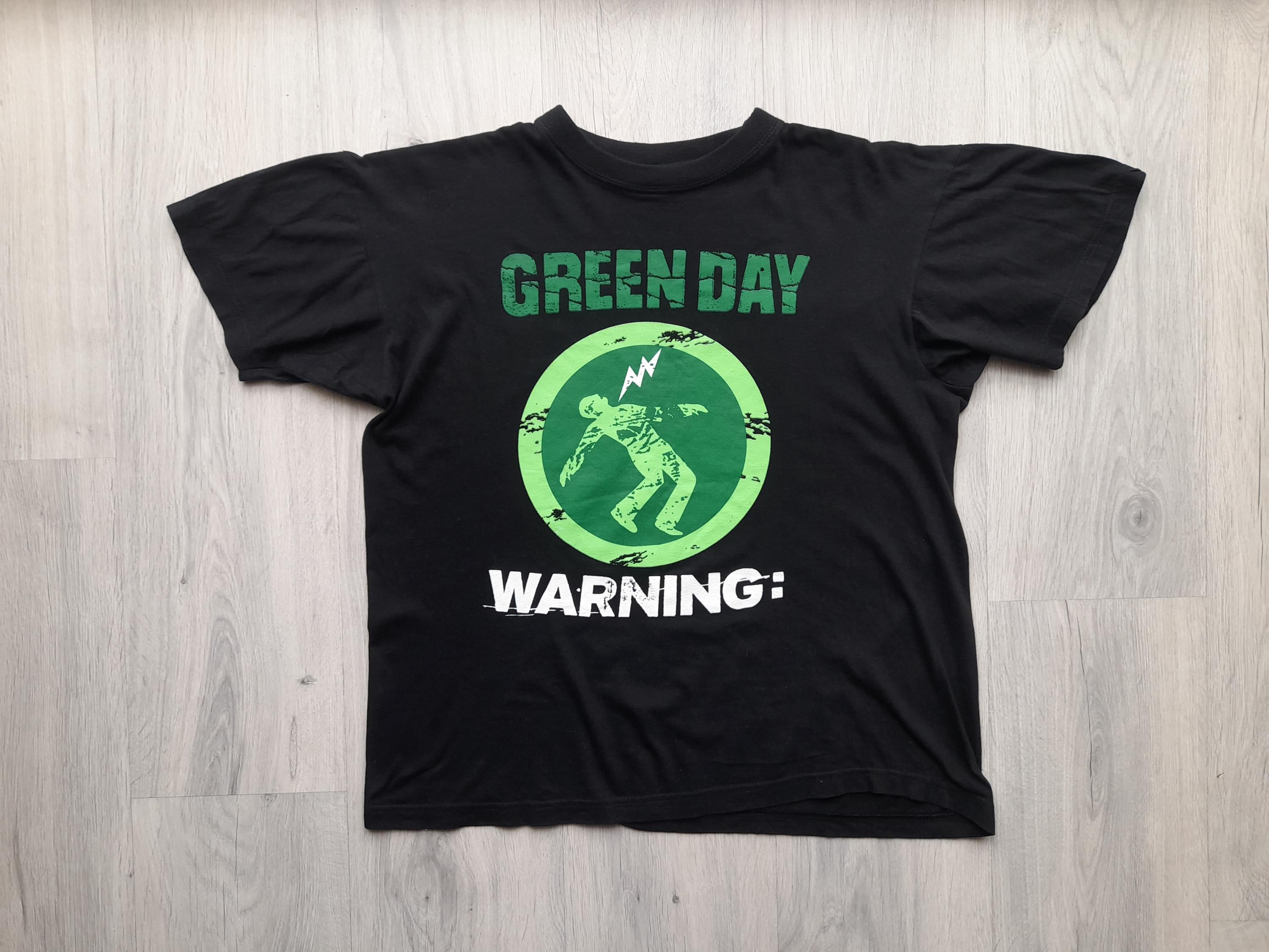 Vintage 2000s Green Day Warning Album T-shirt Womens L-xl,double