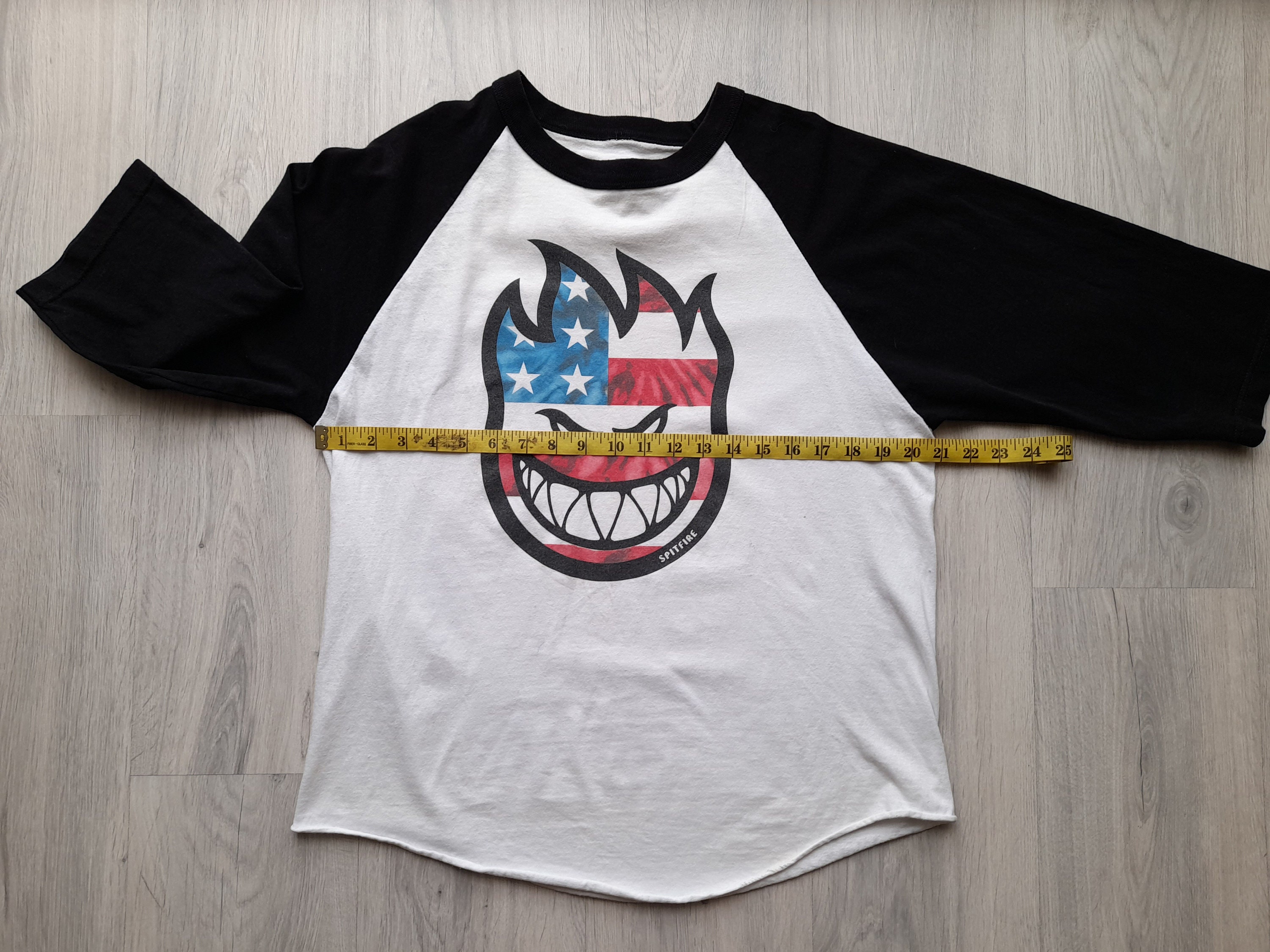 Vintage Spitfire T Shirt Tee Long Sleeve Small Gray Y2K 90s