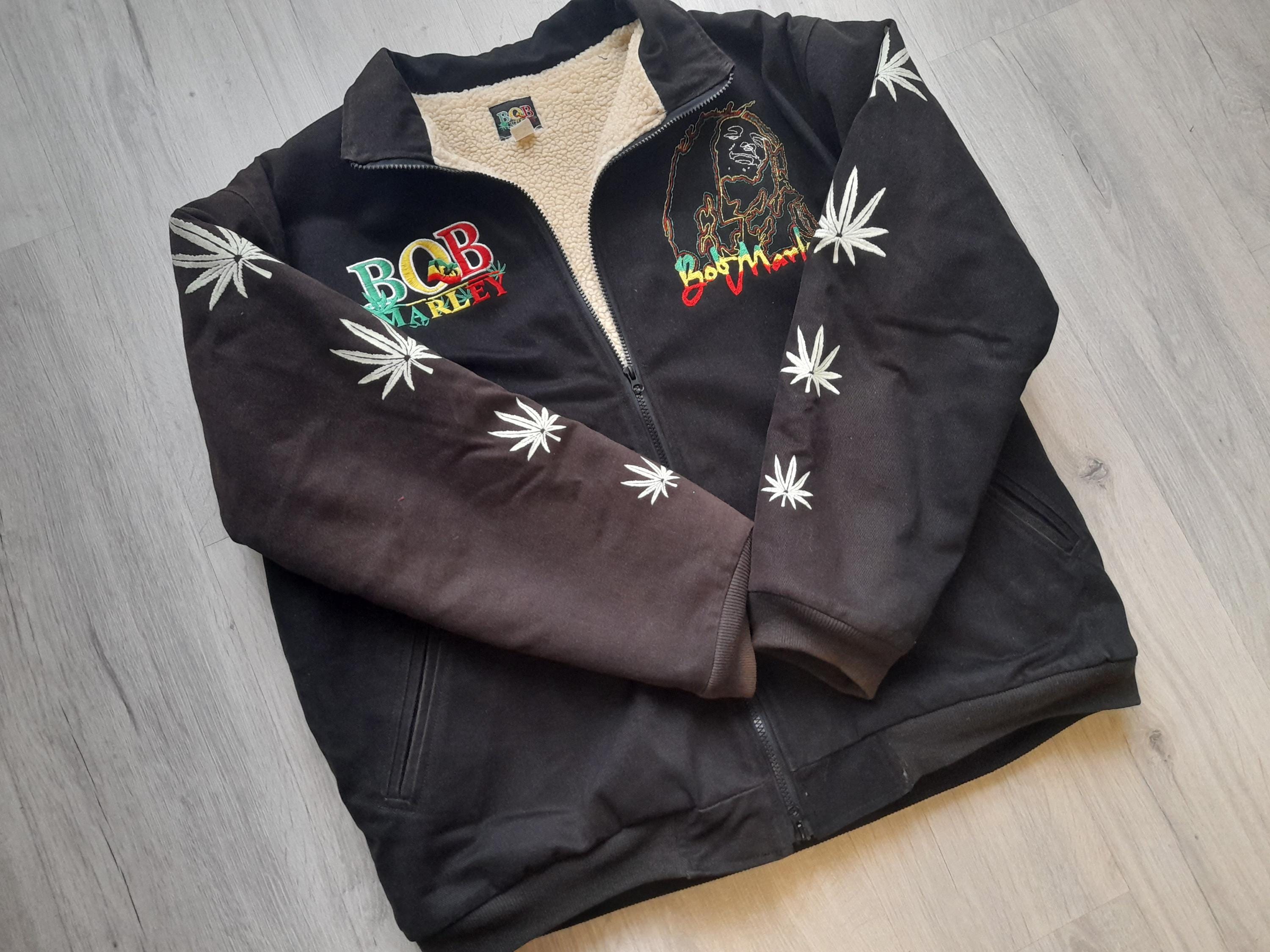 Vintage Bob Marley Rasta Color Zip Jacket ,bob Marley Embroidered
