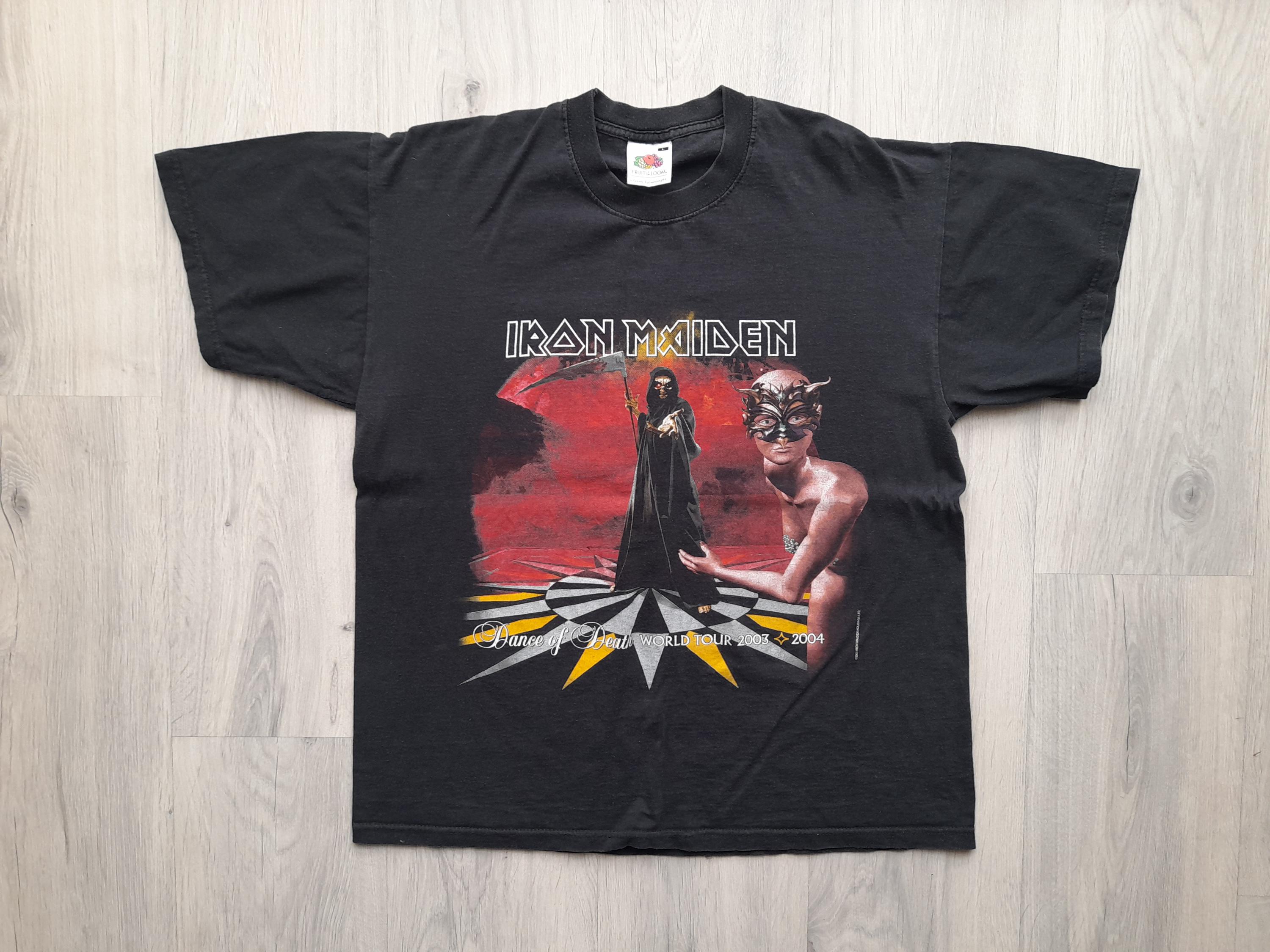 Iron Maiden vintage Tシャツ　Lサイズ Vintage 2003 Iron Maiden T-shirt Dance of Death World Tour Heavy