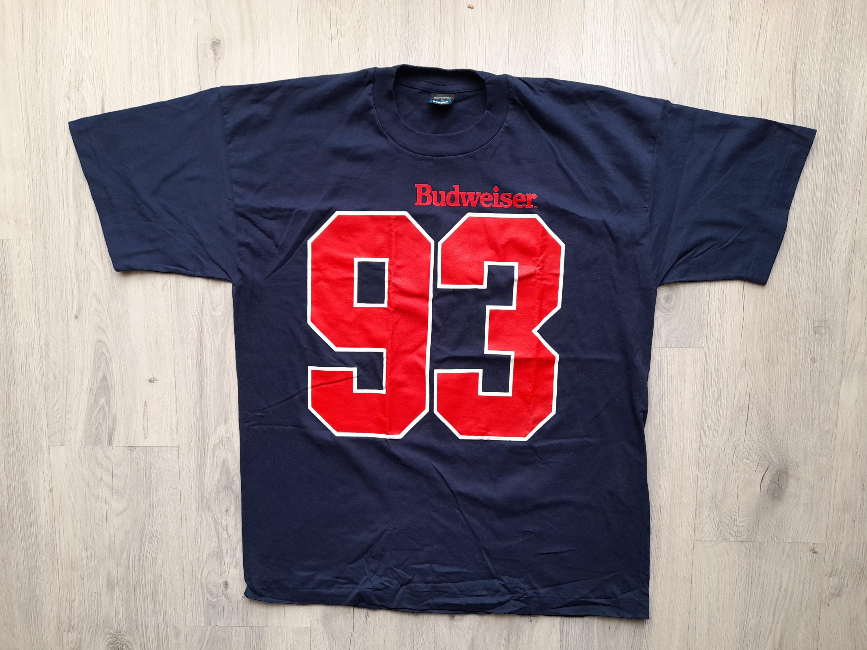 Vintage 90s Budweiser 93 T-shirt , 90s Budweiser Tee , Single