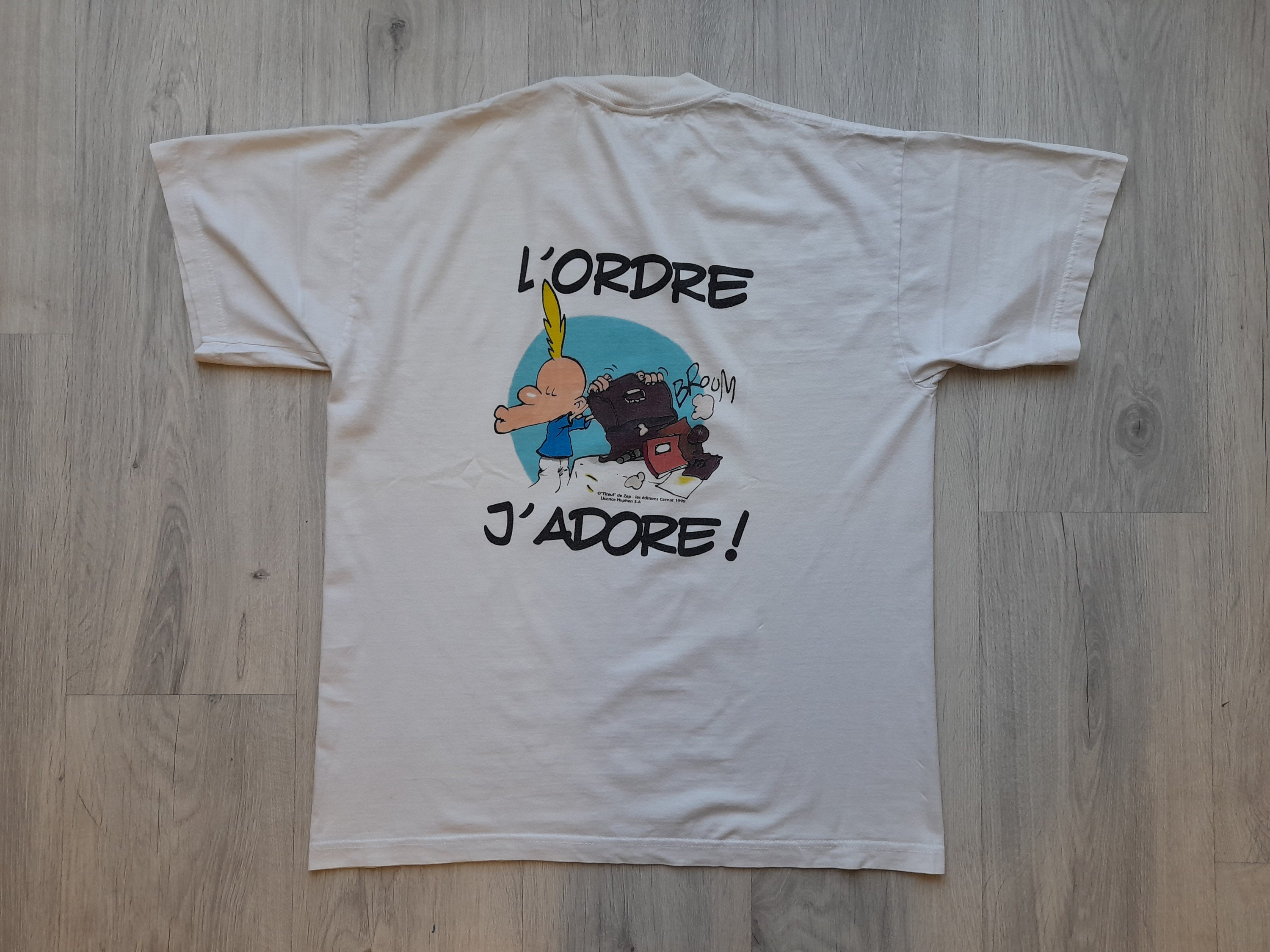 Vintage TITEUF 1999 camiseta L'Ordre J'Adoore Medium, camisa de