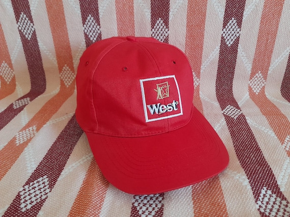 Vintage WEST Cap Big Logo 90's Cigarettes Collection Hat , WEST Cigarettes  Cap