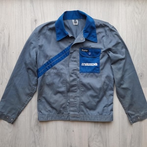 Vintage 90s Mazda Workwear Jacket ,Mazda motorsport workwear racing jacket ,Medium ,Made in Denmark ,1996 Mazda Jacket , Mazda Racing Jacket