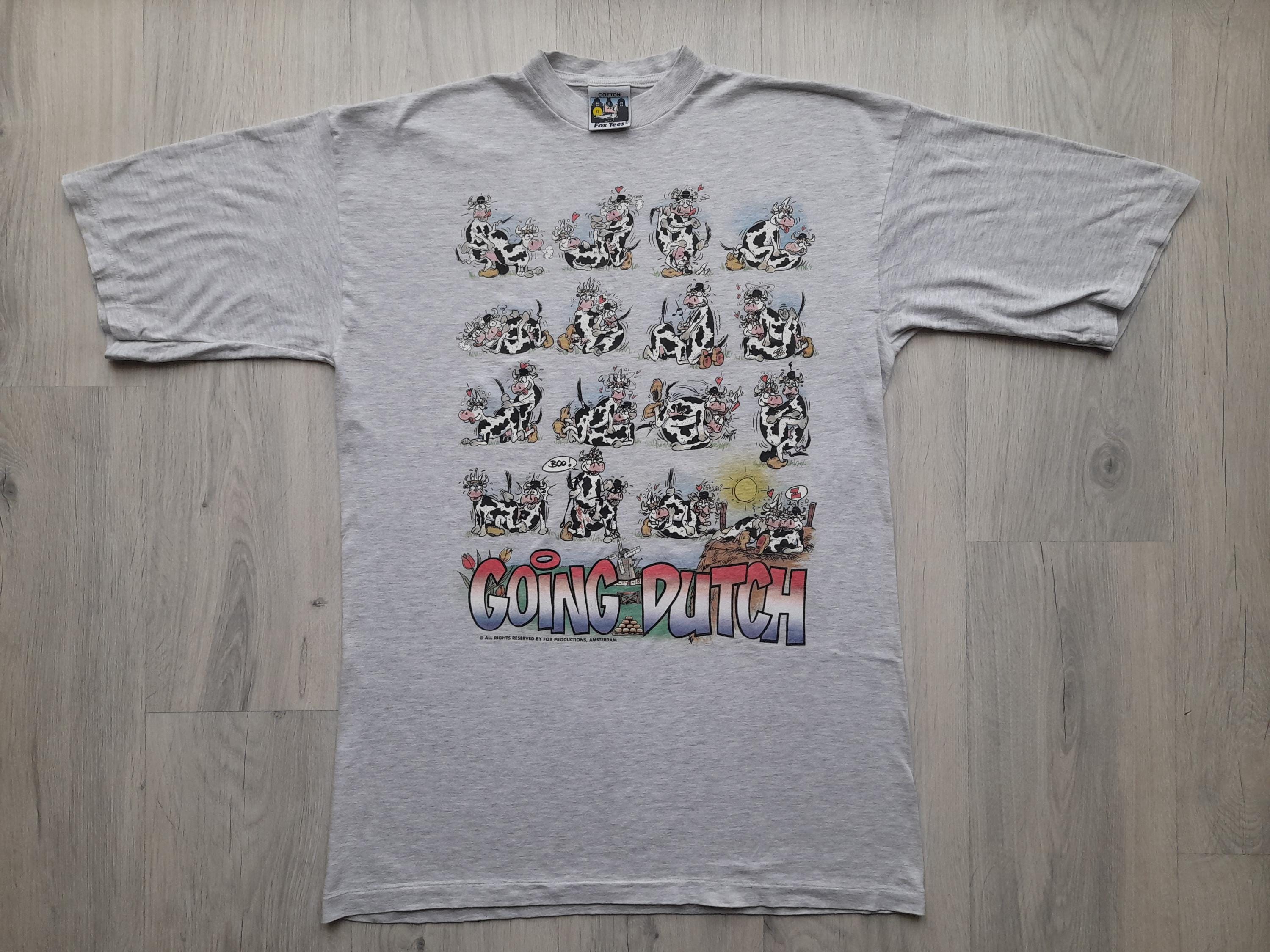 Vintage 90s Fox Tees Going Dutch Vintage 90s Holland Cows Sex Tee