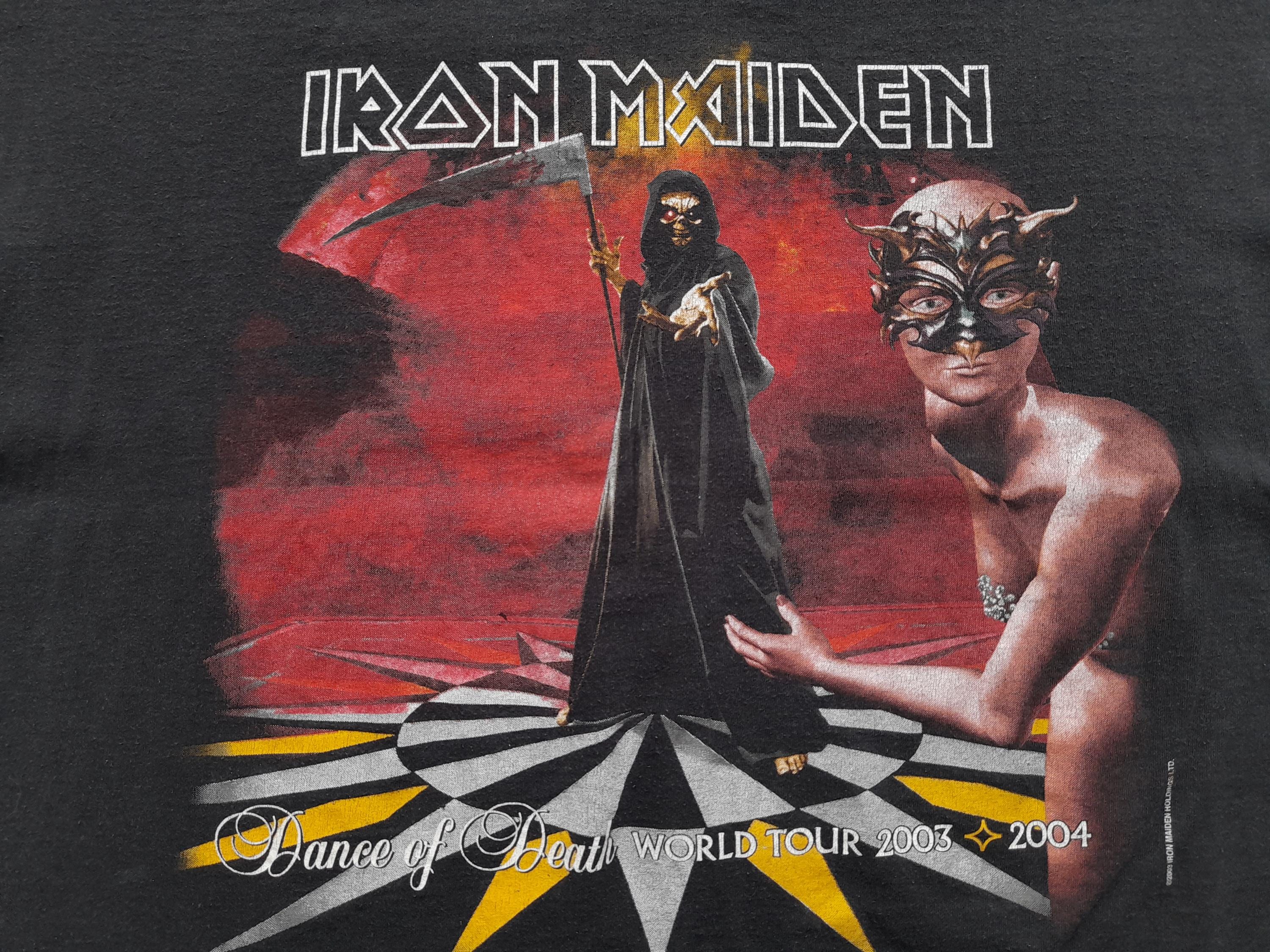 Vintage 2003 Iron Maiden T-shirt Dance of Death World Tour Heavy