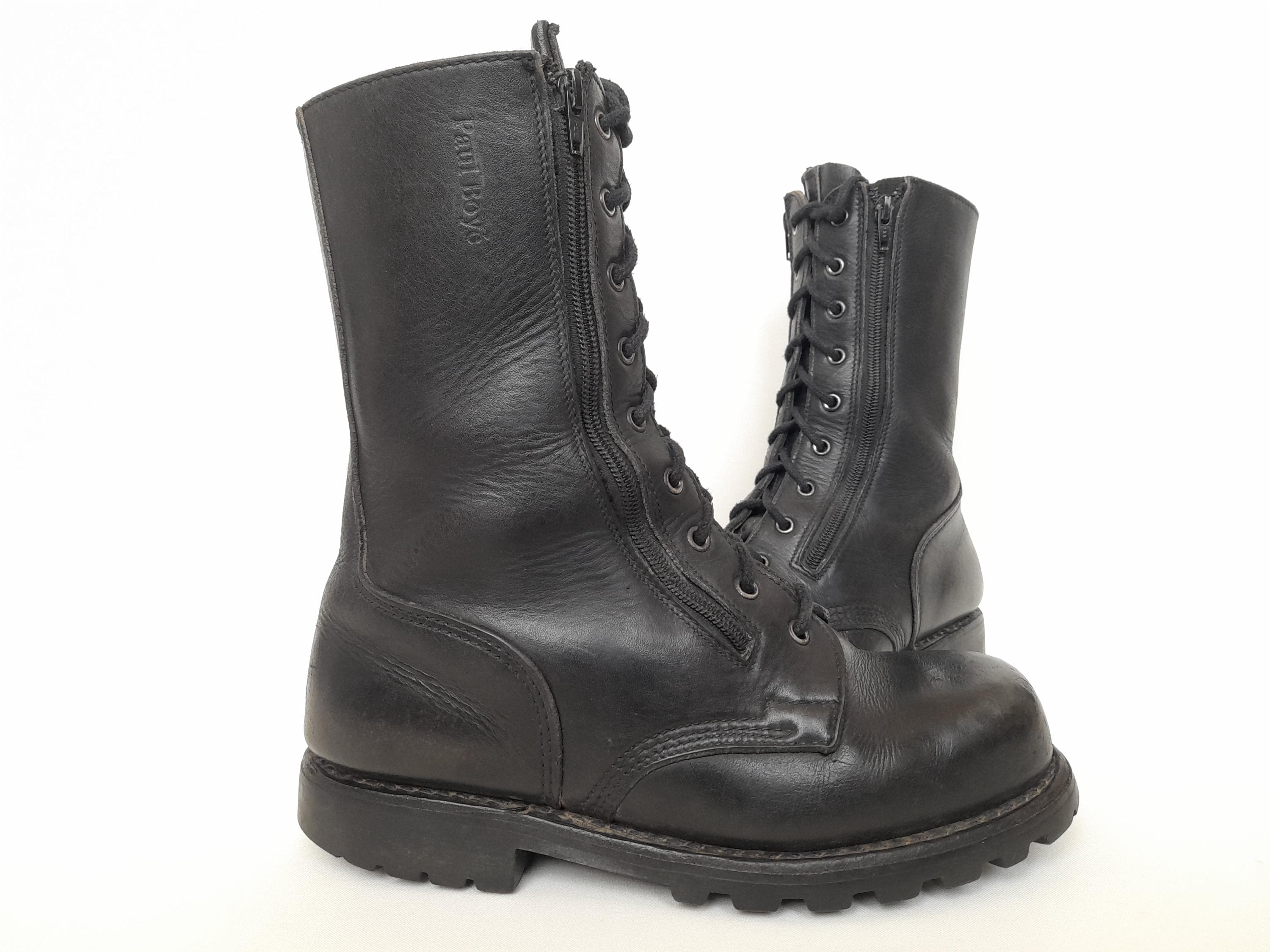 Vintage Mens Alpex Steel Toe Cap 9 Eye Combat Boots , 9 Eye Combat