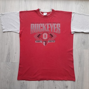 Vintage 90s The Ohio State University T-Shirt ,Made in Usa , Single Stitch , Ohio State Buckeyes Vintage T-Shirt ,XL ,Ohio State T-Shirt 90s