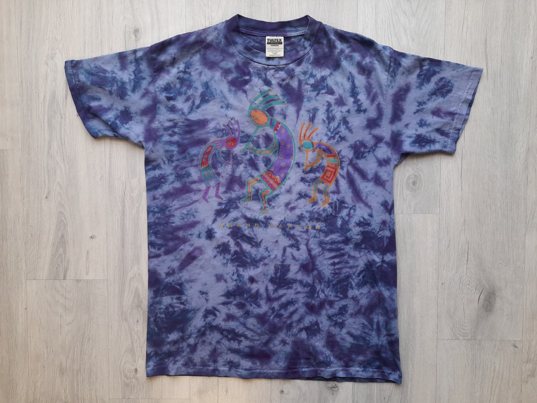 Vintage 1994 Grand Canyon Tultex Purple Tie Dye Tshirt , Large Size