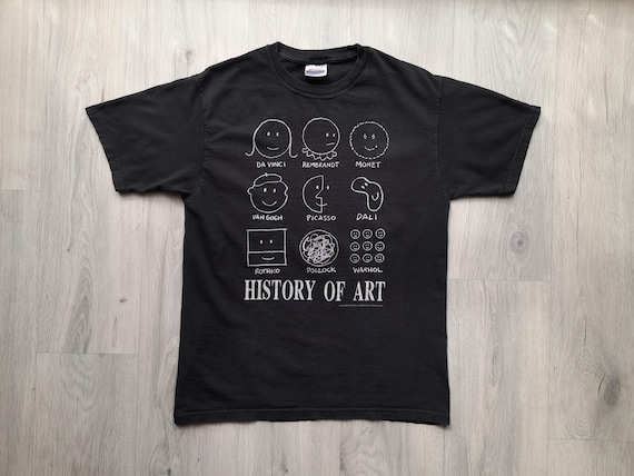 Vintage History of Art Tee ,ART Funny T-shirt Medium ,history of