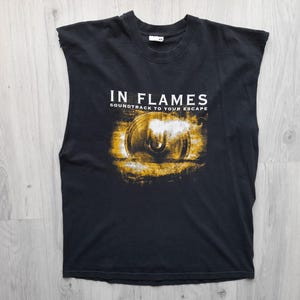 Vintage 2004 In Flames Soundtrack to Your Escape Concert T-Shirt ,XL Size ,Sleeveless tee ,In Flames Band Tee ,Swedish Melodic death metal