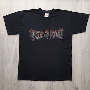 Vintage Cradle of Filth 2000 Midian T-Shirt ,Cradle of Filth  Midian T-Shirt ,Cradle of Filth Vintage Tee ,Cradle of Filth Midian Flame Logo