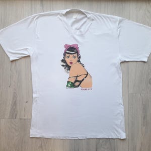 Vintage Bettie Page T Shirt Tee Delta Size Xtra Large XL 1950s