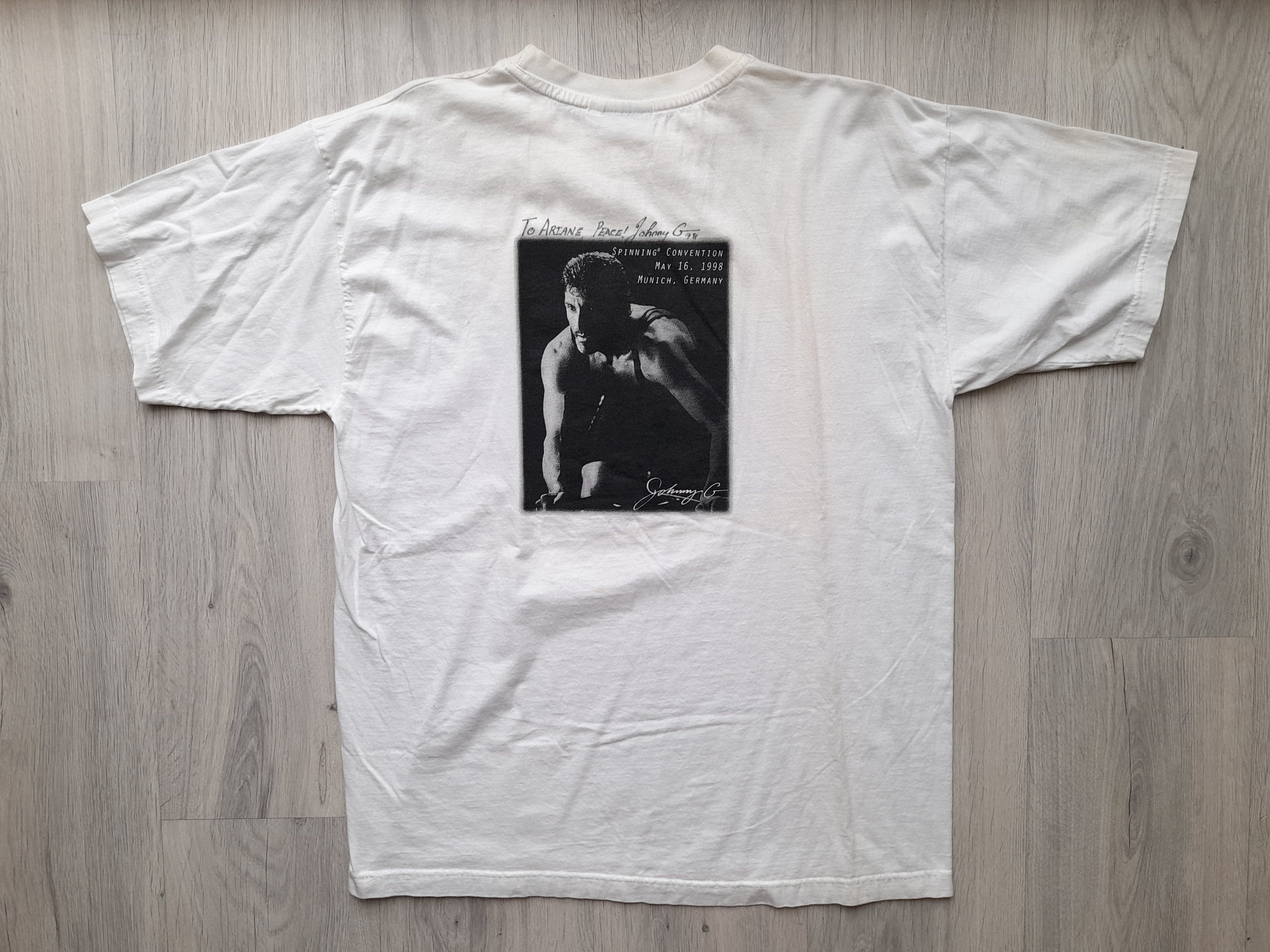 Vintage 1998 Johnny G Tee ,cyclist Tee ,spinning Convention 1998 