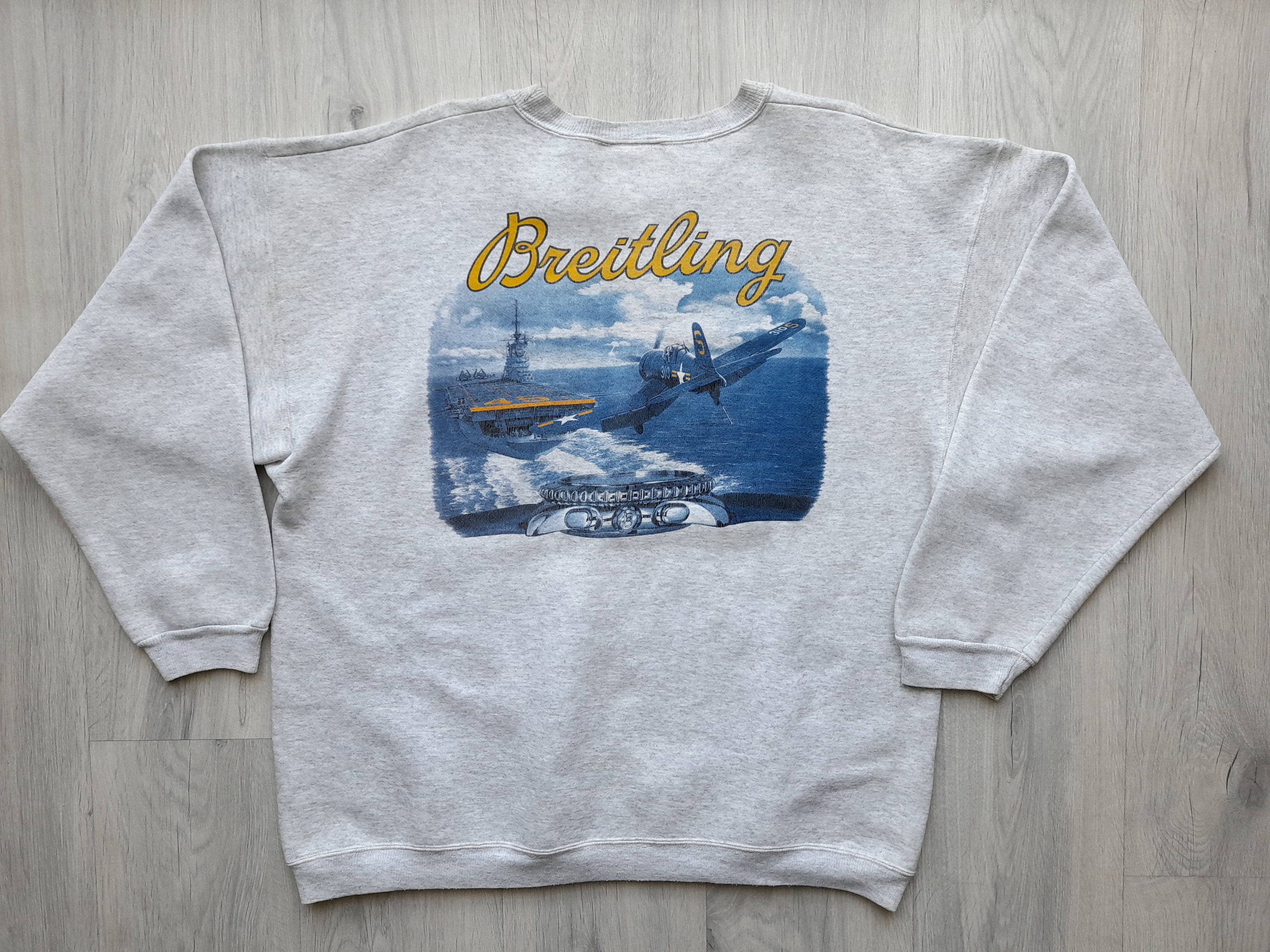 Vintage 90s Breitling Watch Sweatshirt 90s Breitling World Aerobatic Championships Sweater 1994 Made in Usa XL Vintage Breitling Sweater Etsy