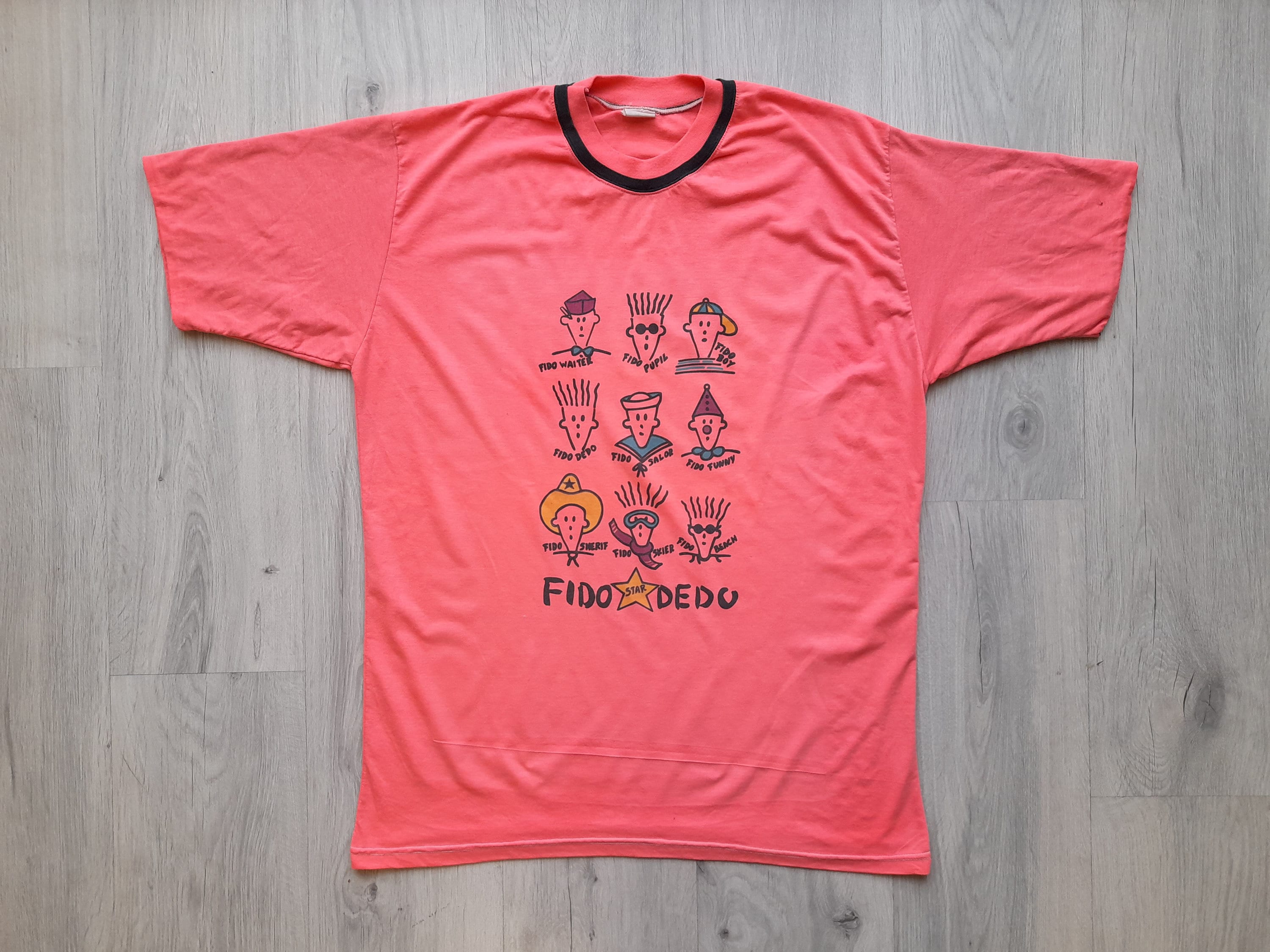 Vintage 80s Fido Dido T-shirt , Fido Dido Vintage Tee , Large Size 