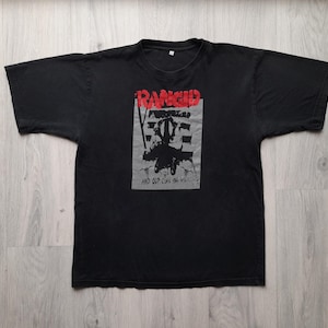 Rancid …And Out Come the Wolves T-Shirt , Large ,Rancid And Out Come The Wolves band T-Shirt ,Y2K  Distressed Rancid Band Tee