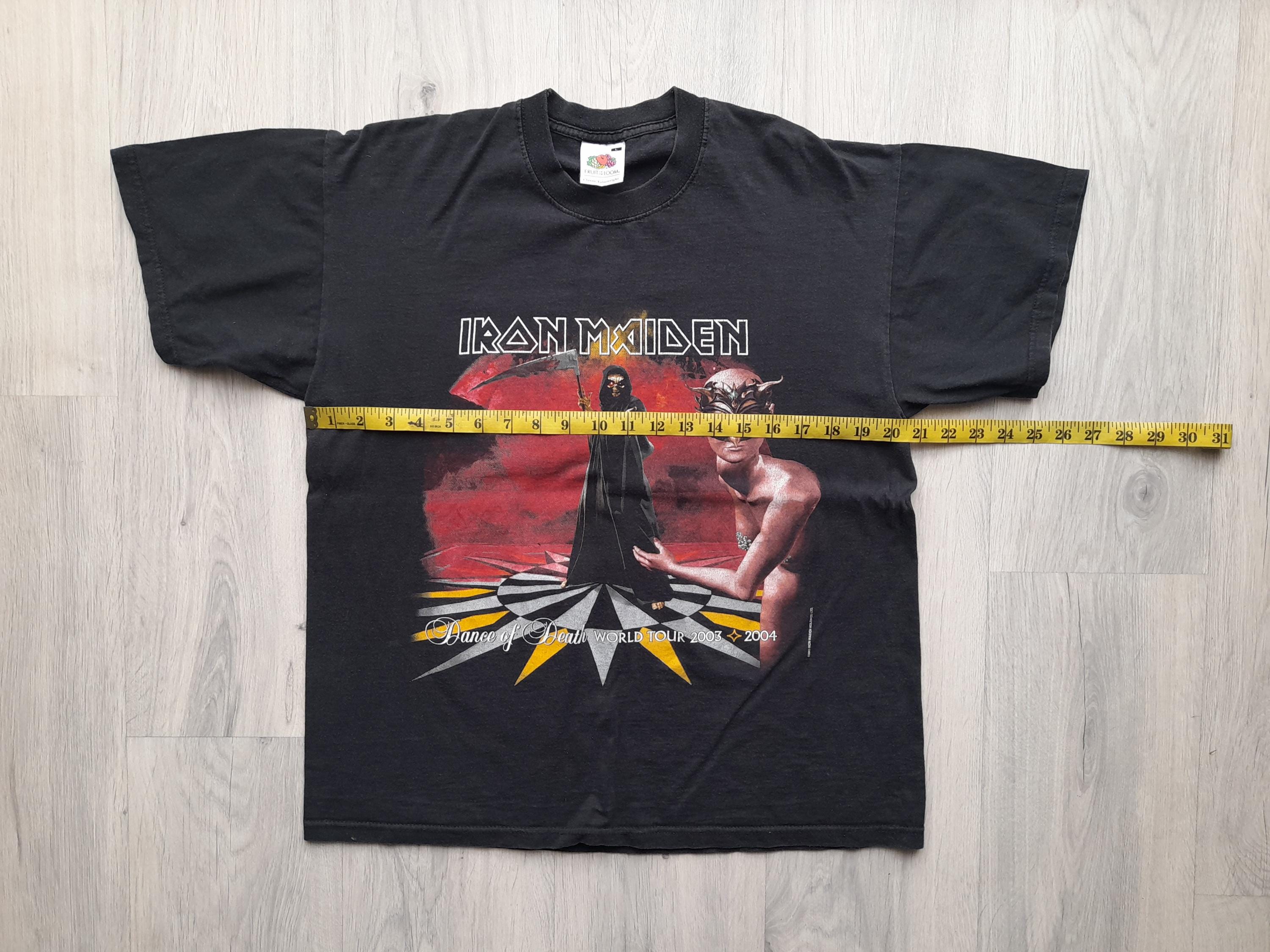 Vintage 2003 Iron Maiden T-shirt Dance of Death World Tour Heavy