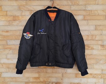 Vintage 1997 Jacket MA-1 Pilot Bomber, Flyers Man 