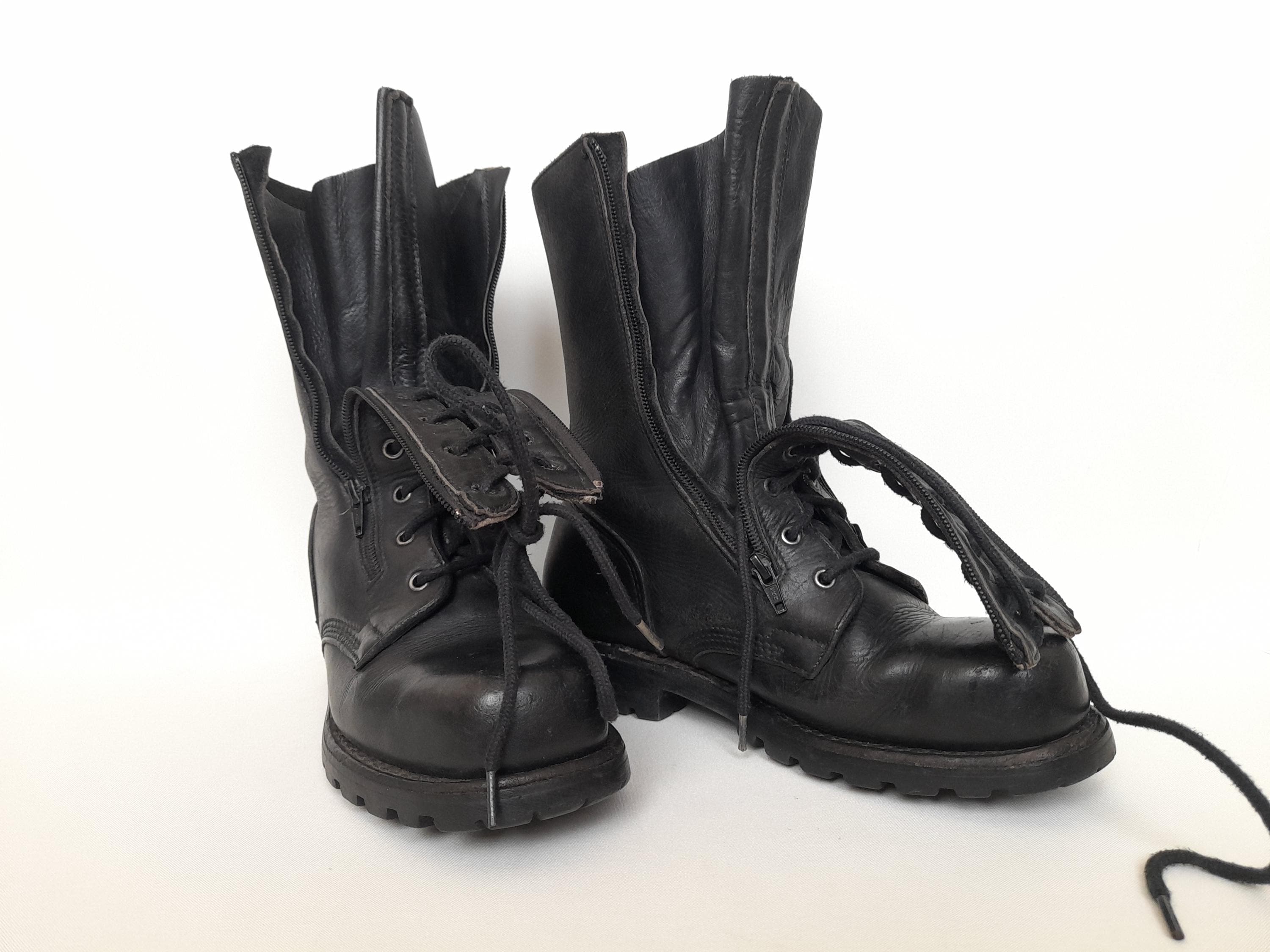 Vintage Mens Alpex Steel Toe Cap 9 Eye Combat Boots , 9 Eye Combat