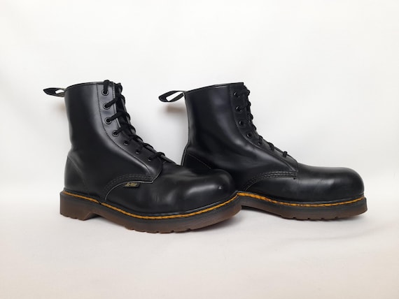 Vintage 80s Dr.martens Steel Toe Boots , Dr.martens 1888 , 7 Holes