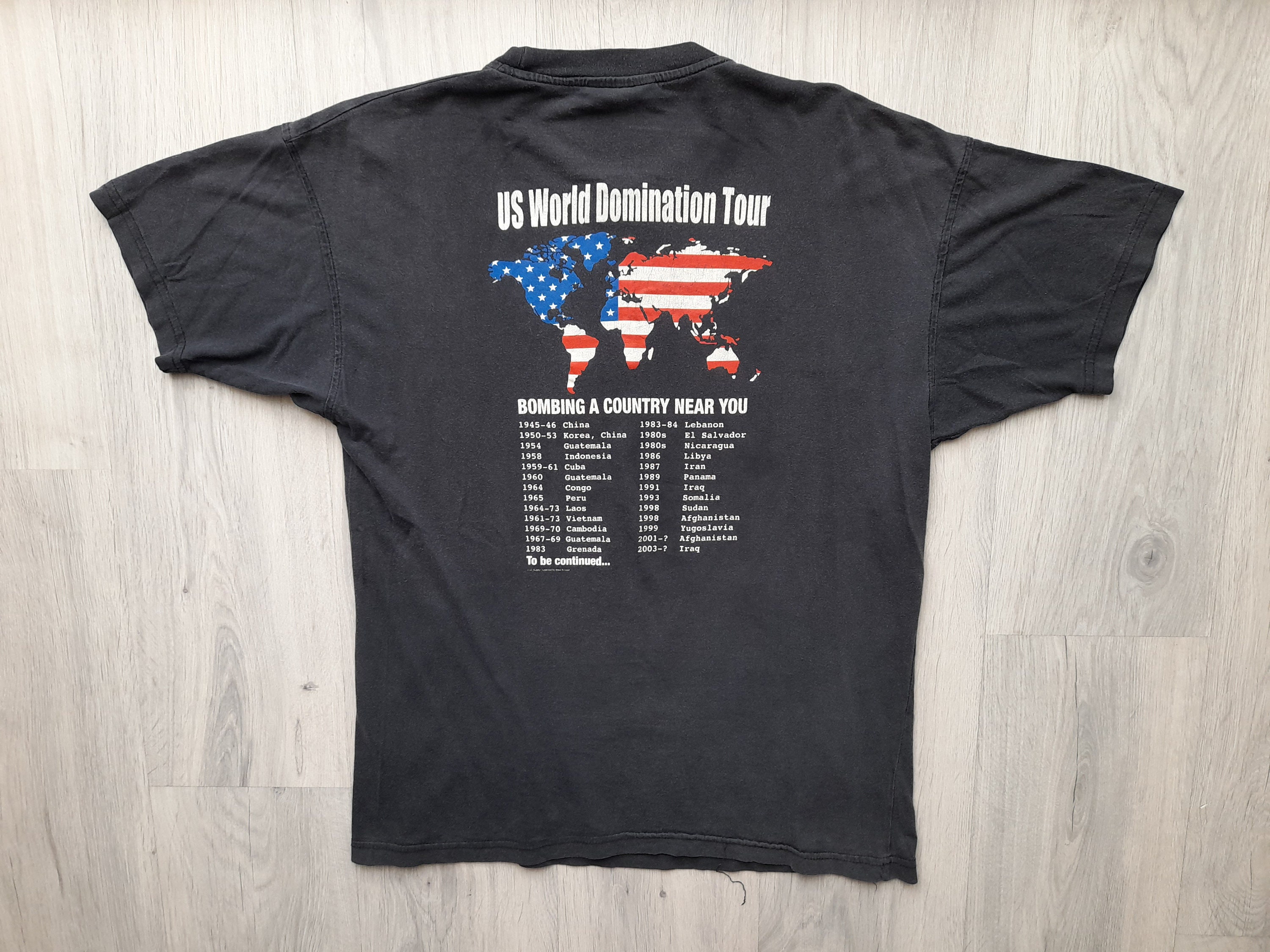 Vintage 2003 USA World Domination Tour , Large Size ,world