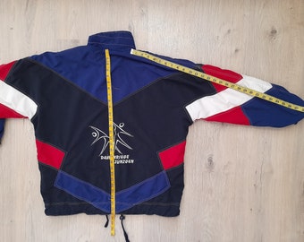 Vintage 90s Multi Color Track Jacket ,rave Techno Track Jacket