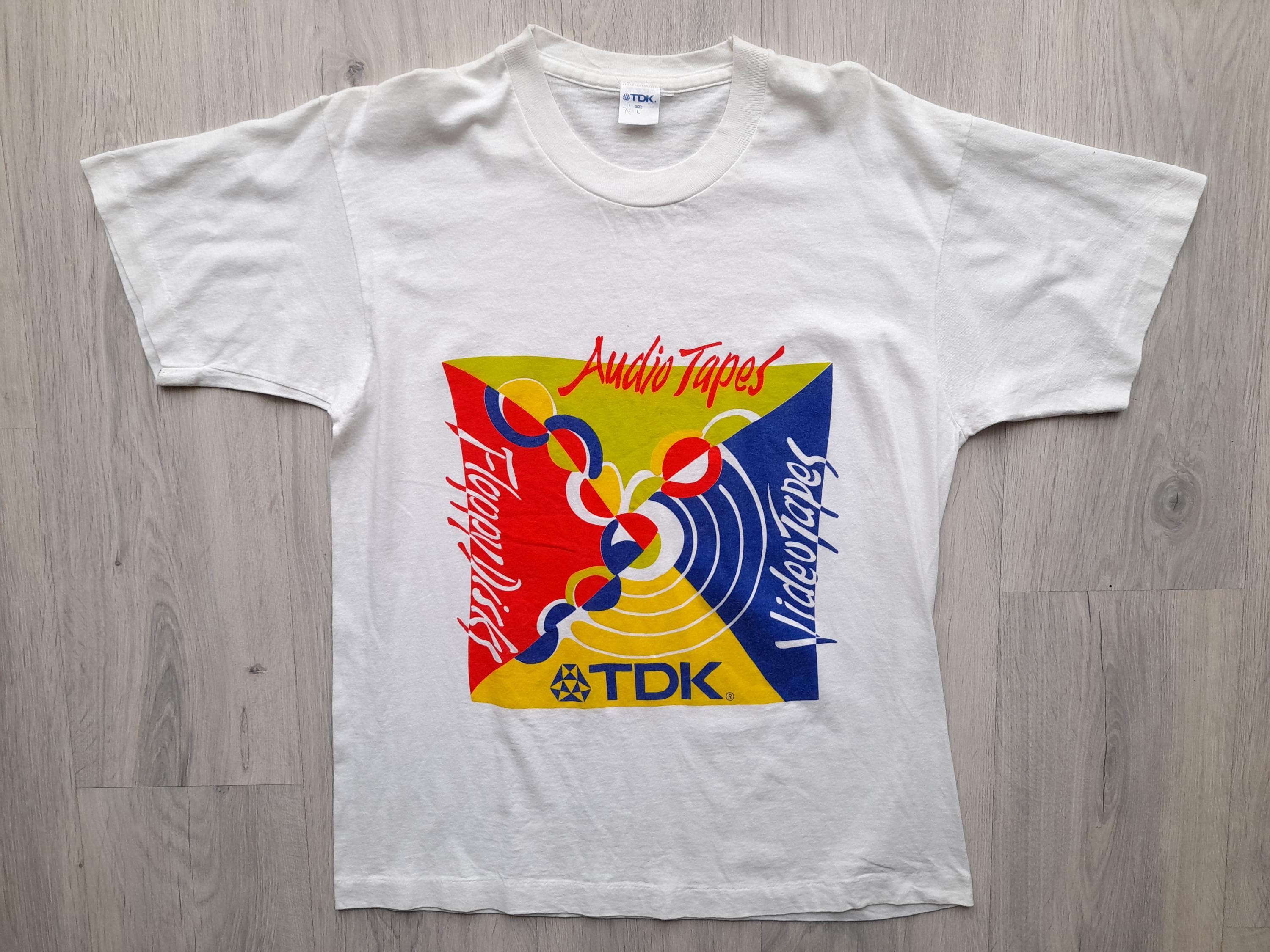 SONY ヴィンテージ　Tシャツ　カセットテープ80s ヴィンテージ 80 年代 TDK カセット テープ T シャツ、VHS
