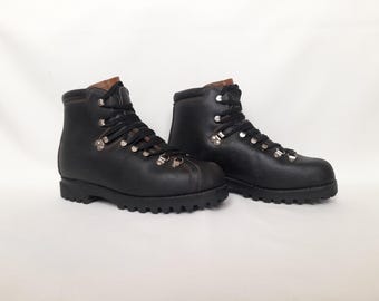 国内初の直営店 80s 90s Lace Boots Combat Leather Black Deadstock Vtg 1990 靴