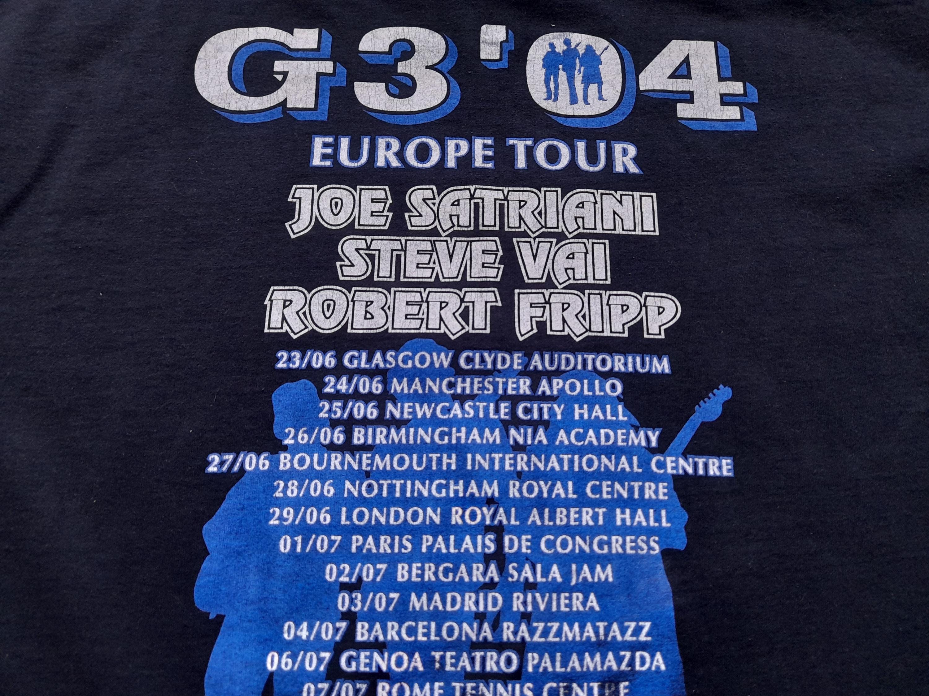 Vintage 2004 Steve Vai G3 T-shirt /large/g3 Tour Joe Satriani